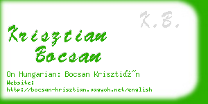 krisztian bocsan business card